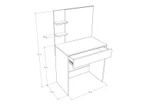 Emma sminkasztal méretrajz